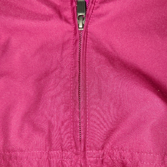 Adidas Maroon and White Zippered Windbreaker Warm-Up Jacket - Picture 10 of 14